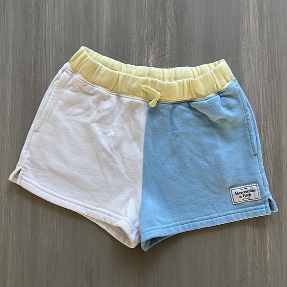 Abercrombie Kids Color Block Sweatpant Shorts - Picture 1 of 4